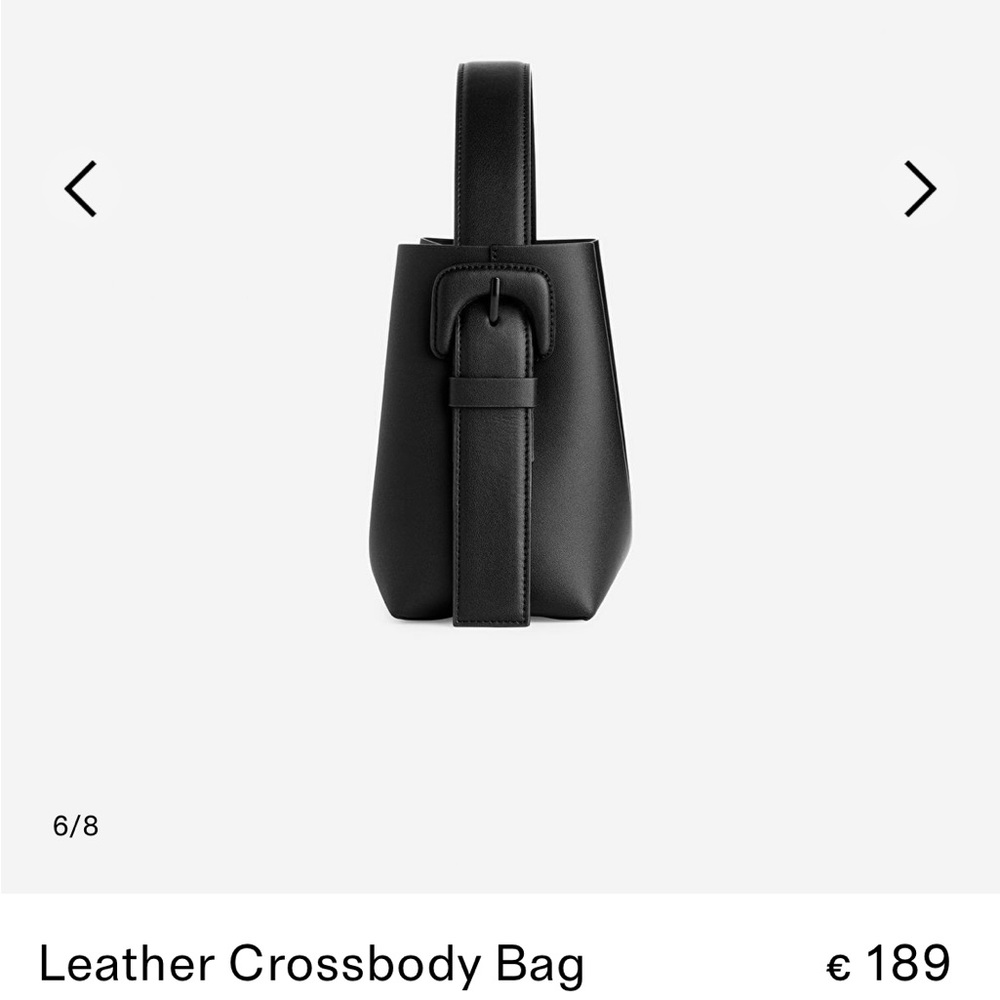 H&M Black Leather Crossbody Bag